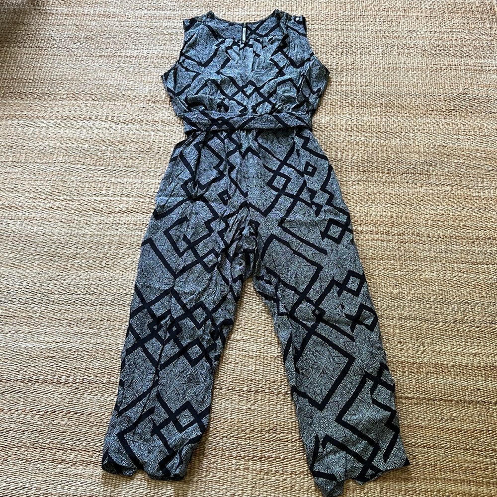 Plenty by Tracy Reese for Anthropologie Black and White Jumpsuit Size Medium